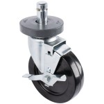 Metro 5MB Super Erecta Resilient Rubber Swivel Stem Caster with Brake