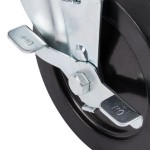 Metro 5MB Super Erecta Resilient Rubber Swivel Stem Caster with Brake