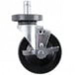 Metro 5MB Super Erecta Resilient Rubber Swivel Stem Caster with Brake