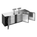 Beverage-Air DD94HC-B-144 2 Four Tap Kegerator Beer Dispenser - Black, (5) 1/2 Keg Capacity