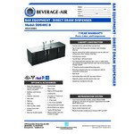 Beverage-Air DD94HC-B-144 2 Four Tap Kegerator Beer Dispenser - Black, (5) 1/2 Keg Capacity