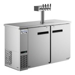 Avantco UDD-2-HC-S Four Tap Kegerator Beer Dispenser - Stainless Steel, (2) 1/2 Keg Capacity