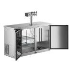 Avantco UDD-2-HC-S Four Tap Kegerator Beer Dispenser - Stainless Steel, (2) 1/2 Keg Capacity