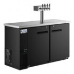 Avantco UDD-2-HC-S Four Tap Kegerator Beer Dispenser - Stainless Steel, (2) 1/2 Keg Capacity