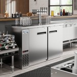 Avantco UDD-2-HC-S Four Tap Kegerator Beer Dispenser - Stainless Steel, (2) 1/2 Keg Capacity