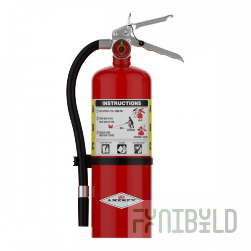 Amerex FE B402 5 lb. Dry Chemical ABC Fire Extinguisher with Wall Bracket 15280 - UL Rating 3A:40B:C