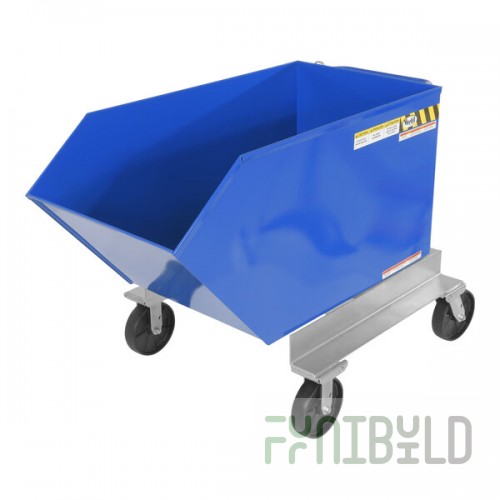 Vestil 0.50 Cubic Yard Mobile Tilting Steel Hopper with 8