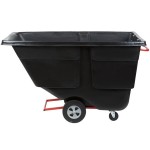 Rubbermaid® FG131400BLA Black 1.0 Cubic Yard Tilt Truck / Trash Cart (850 lb.)