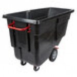 Rubbermaid® FG131400BLA Black 1.0 Cubic Yard Tilt Truck / Trash Cart (850 lb.)