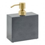 room360 New York 28 oz. Onyx Soap Dispenser with Brushed Stainless Pump Top - 6/Case room360 New York 28 oz. Onyx Soap Dispenser with Brushed Stainless Pump Top - 6/Case