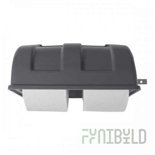 J & J KH701021X3208 Double Roll Wall-Mount Toilet Paper Holder for Echo One Portable Restrooms