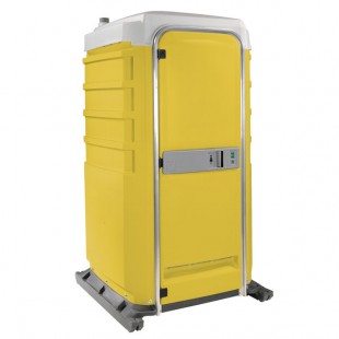 PolyJohn FS3-3009 Fleet Yellow Premium Portable Restroom with Freshwater / Recirculating Flush Tank - Assembled PolyJohn FS3-3009 Fleet Yellow Premium Portable Restroom with Freshwater / Recirculating Flush Tank - Assembled