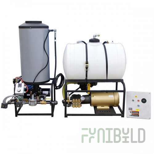Cam Spray 3040STATLEF Stationary LP Gas Fired Electric Hot Water Pressure Washer with 50' Hose - 3000 PSI; 4.0 GPM