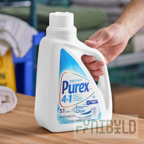 Purex Free & Clear 75 oz. Liquid Laundry Detergent - 6/Case