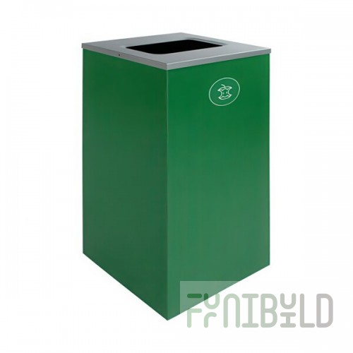 Busch Systems Spectrum 101142 24 Gallon Green Powder-Coated Steel Decorative Organics Receptacle