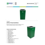 Busch Systems Spectrum 101142 24 Gallon Green Powder-Coated Steel Decorative Organics Receptacle