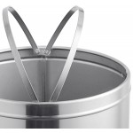 Lancaster Table & Seating 15 Gallon Stainless Steel Round Decorative Trash Can with Open Dome Lid Lancaster Table & Seating 15 Gallon Stainless Steel Round Decorative Trash Can with Open Dome Lid