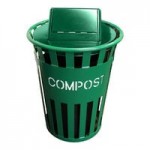 Witt Industries Oakley Eco 72 Gallon 2-Stream Outdoor Recycle Station with Ash Top Lid Witt Industries Oakley Eco 72 Gallon 2-Stream Outdoor Recycle Station with Ash Top Lid