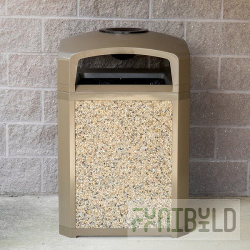 Rubbermaid® FG400300ROCK River Rock Aggregate Panel for FG397000, FG397001, FG397088, FG397100, and FG397200 Landmark Series Classic Containers