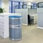 Ex-Cell Kaiser VCR-33 PERF SS Venue Collection 33 Gallon Perforated Stainless Steel Round Recycling Bin