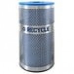 Ex-Cell Kaiser VCR-33 PERF SS Venue Collection 33 Gallon Perforated Stainless Steel Round Recycling Bin