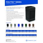 Commercial Zone Polytec 73246399 126 Gallon 3-Stream Polyethylene Square Landfill / Recycling / Compost Bins with Open Top Lids Commercial Zone Polytec 73246399 126 Gallon 3-Stream Polyethylene Square Landfill / Recycling / Compost Bins with Open Top Lids