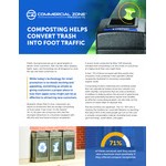 Commercial Zone Polytec 73246399 126 Gallon 3-Stream Polyethylene Square Landfill / Recycling / Compost Bins with Open Top Lids Commercial Zone Polytec 73246399 126 Gallon 3-Stream Polyethylene Square Landfill / Recycling / Compost Bins with Open Top Lids
