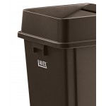 Lavex 25 Gallon Brown Square Trash Can with Drop Shot Lid