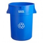 Lavex 44 Gallon White Round Commercial Trash Can