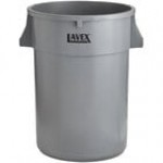 Lavex 44 Gallon White Round Commercial Trash Can