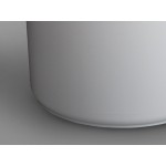 Lavex 44 Gallon White Round Commercial Trash Can