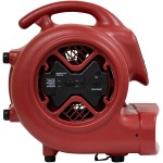 XPOWER X-600A-Red 3-Speed Air Mover with GFCI Power Outlets - 1/3 hp XPOWER X-600A-Red 3-Speed Air Mover with GFCI Power Outlets - 1/3 hp