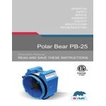 B-Air PBX24-GN Polar Bear Green Axial Fan High Velocity Air Mover - 1/4 hp