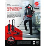 Hoover CH93619 HVRPWR 6 Qt. 40V Cordless Backpack Vacuum Cleaner - Vacuum Only; 450W Hoover CH93619 HVRPWR 6 Qt. 40V Cordless Backpack Vacuum Cleaner - Vacuum Only; 450W