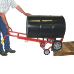 Wesco Industrial Products 1,000 lb. Deluxe Series 4 Wheel Steel Drum Truck with (2) 10 Wesco Industrial Products 1,000 lb. Deluxe Series 4 Wheel Steel Drum Truck with (2) 10