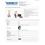 Wesco Industrial Products 1,000 lb. Deluxe Series 4 Wheel Steel Drum Truck with (2) 10 Wesco Industrial Products 1,000 lb. Deluxe Series 4 Wheel Steel Drum Truck with (2) 10