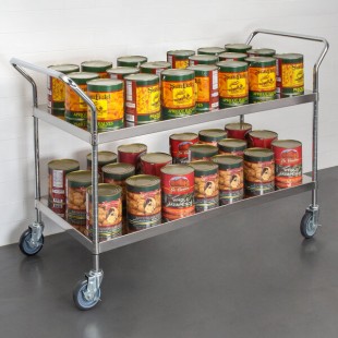 Regency Stainless Steel Two Shelf Utility Cart - 24