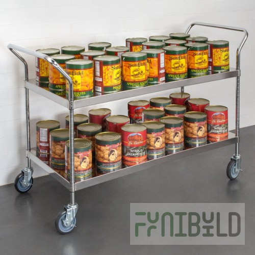 Regency Stainless Steel Two Shelf Utility Cart - 24