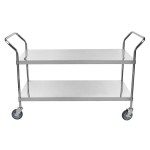 Regency Stainless Steel Two Shelf Utility Cart - 24