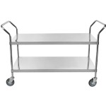 Regency Stainless Steel Two Shelf Utility Cart - 24