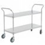 Regency Stainless Steel Two Shelf Utility Cart - 24
