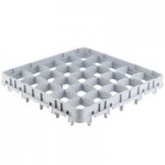Cambro 16E1151 Camrack 16 Compartment Soft Gray Full Drop Full Size Camrack Extender - 19 5/8