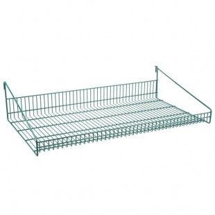 Metro GS1836K3 SmartWall G3 Metroseal Green Grid Shelf with Retaining Ledge - 18