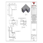 Wausau Tile Our Town 4' 90-Degree Square Concrete Bench - 48