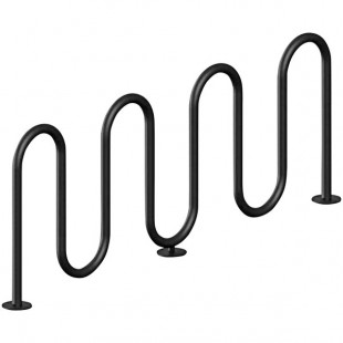 Wausau Tile 7-Loop Powder-Coated Metal Surface Mount Bike Rack