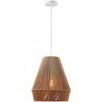 Globe Bohemian Chic Natural Rattan / Matte Black Pendant Light - 120V, 60W Globe Bohemian Chic Natural Rattan / Matte Black Pendant Light - 120V, 60W