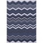 Abani Parker Collection 4' x 6' Blue Modern Zig Zag Area Rug Abani Parker Collection 4' x 6' Blue Modern Zig Zag Area Rug