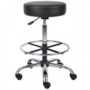 Boss B16240-BK Caressoft Black Vinyl Medical / Drafting Stool Boss B16240-BK Caressoft Black Vinyl Medical / Drafting Stool