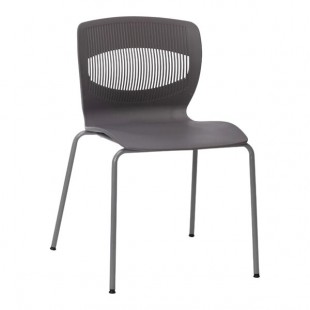 Flash Furniture Hercules Gray Mid-Back Ergonomic Stacking Chair with Silver Steel Frame and Lumbar Support Flash Furniture Hercules Gray Mid-Back Ergonomic Stacking Chair with Silver Steel Frame and Lumbar Support