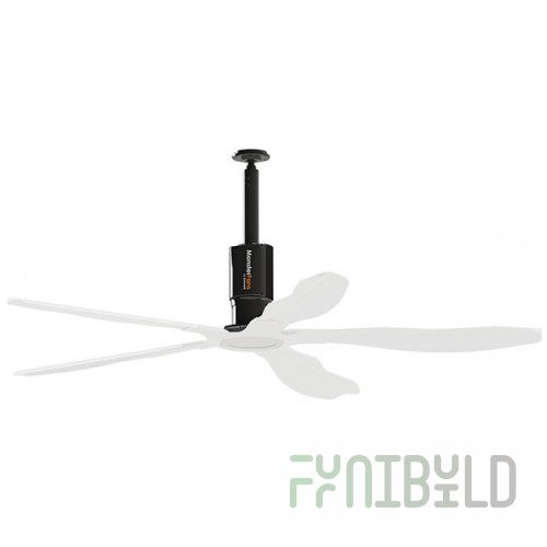 Schwank MonsterFans Style Series MF-ST10-WH 10' White Commercial Ceiling Fan with Key Pad Controls